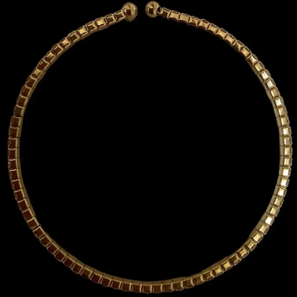 Flexible Gold Rhinestone Bracelet